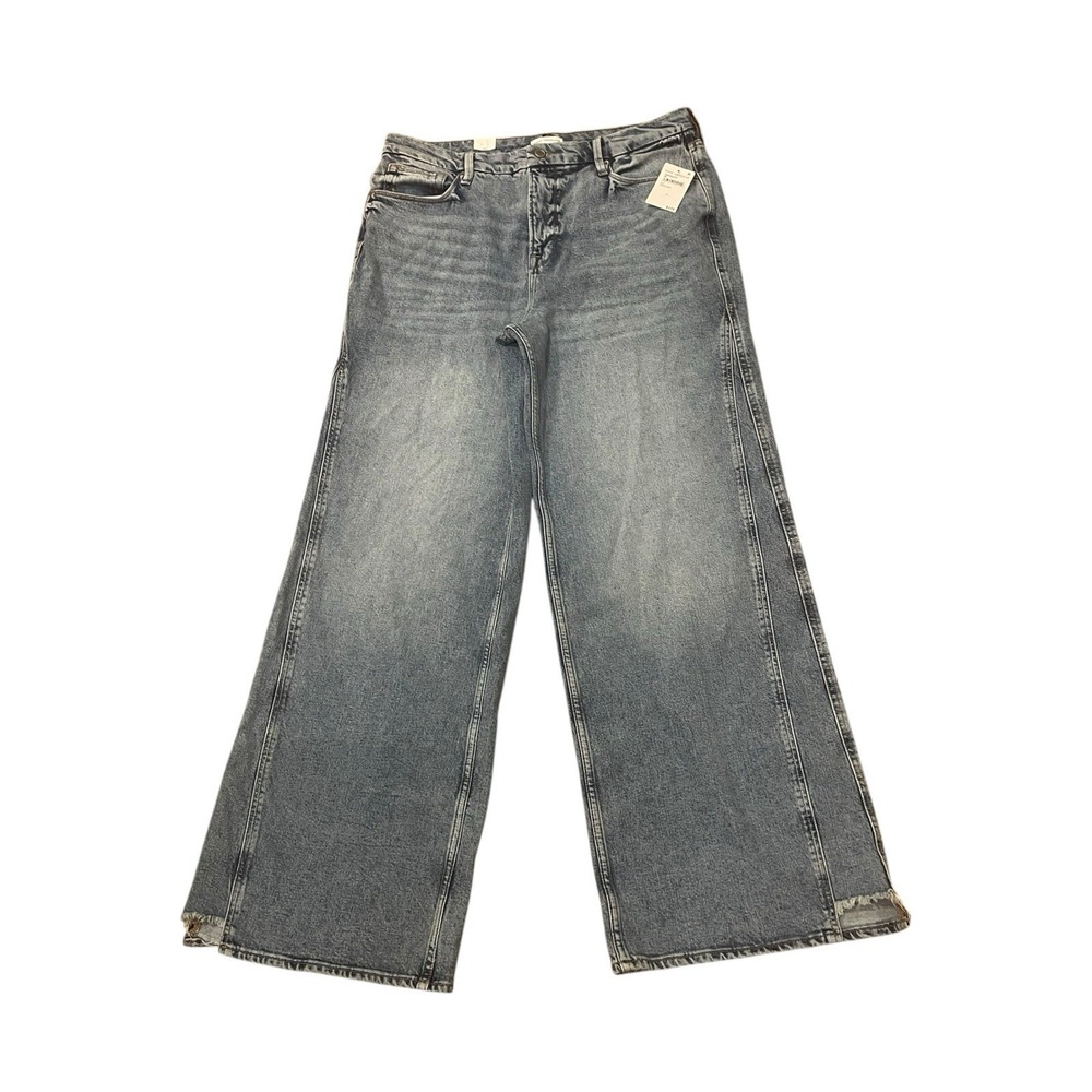 NEW Size 14/32 Good American Jeans Women's Soft Tech Good Skate Wide Leg Pants